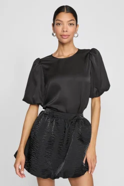 Satin sleeve blouse