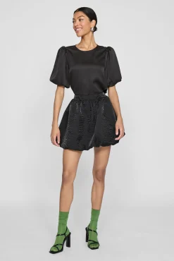 Satin sleeve blouse