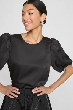 Satin sleeve blouse