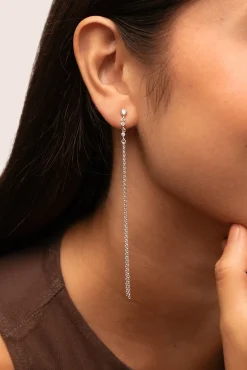 Shooting Star Earrings Silver