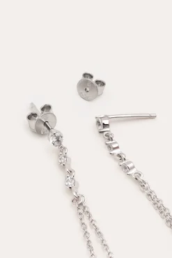 Shooting Star Earrings Silver