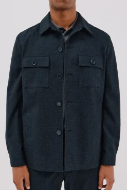 Sobrecamisa de algodão micro-xadrez
