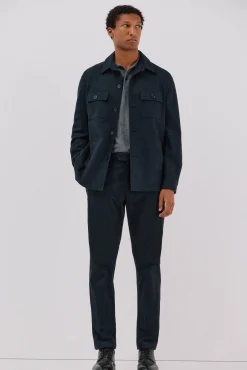 Sobrecamisa de algodão micro-xadrez
