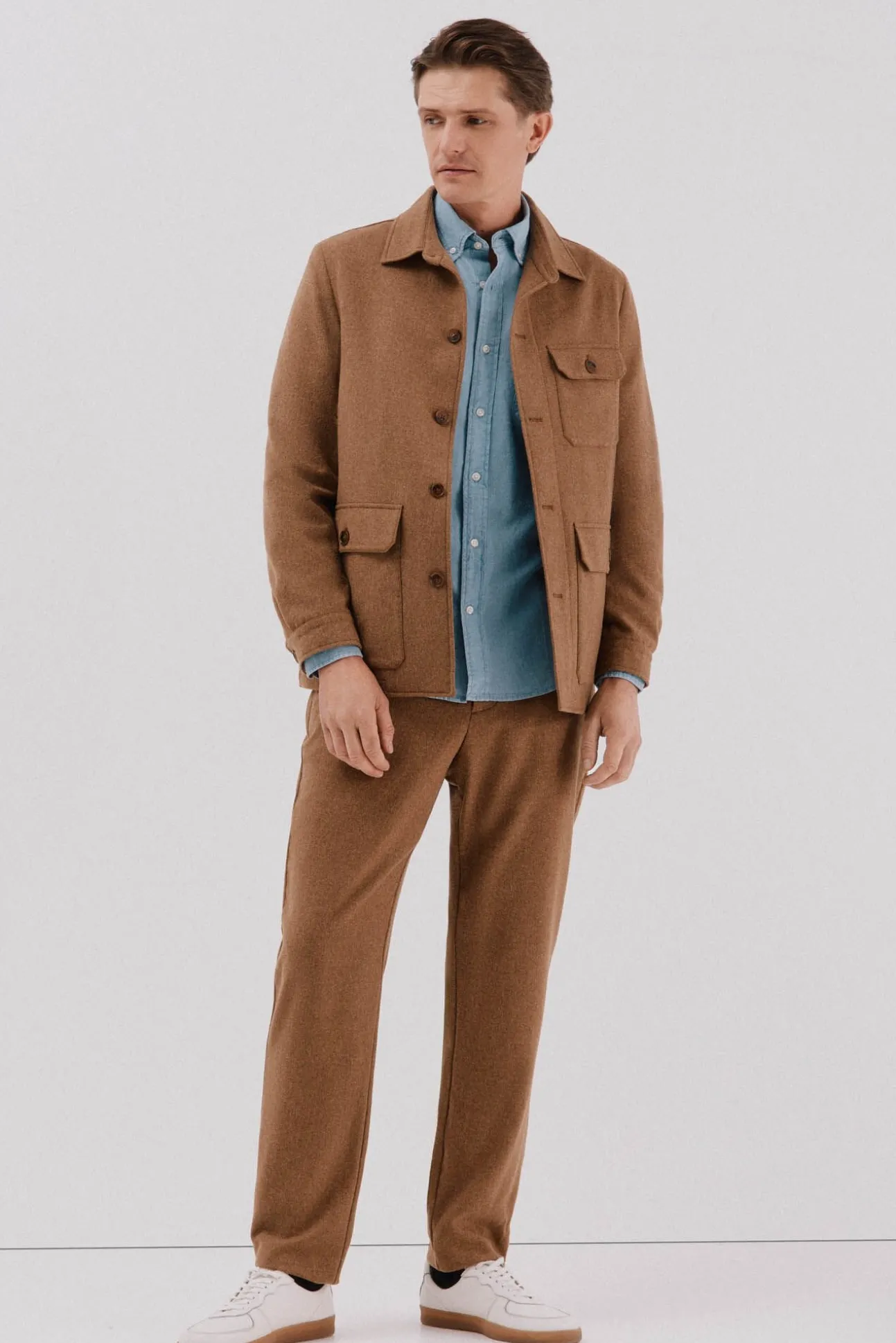 Sobrecamisa de lã de camelo