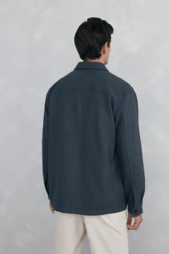 Sobrecamisa de lã lisa