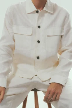 Sobrecamisa de linho