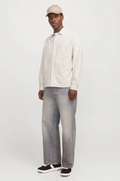 Sobrecamisa de sarja corte amplo