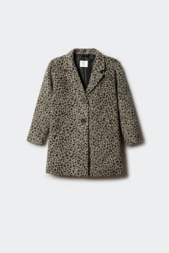 Sobretudo estampado animal para meninas