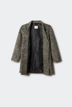 Sobretudo estampado animal para meninas
