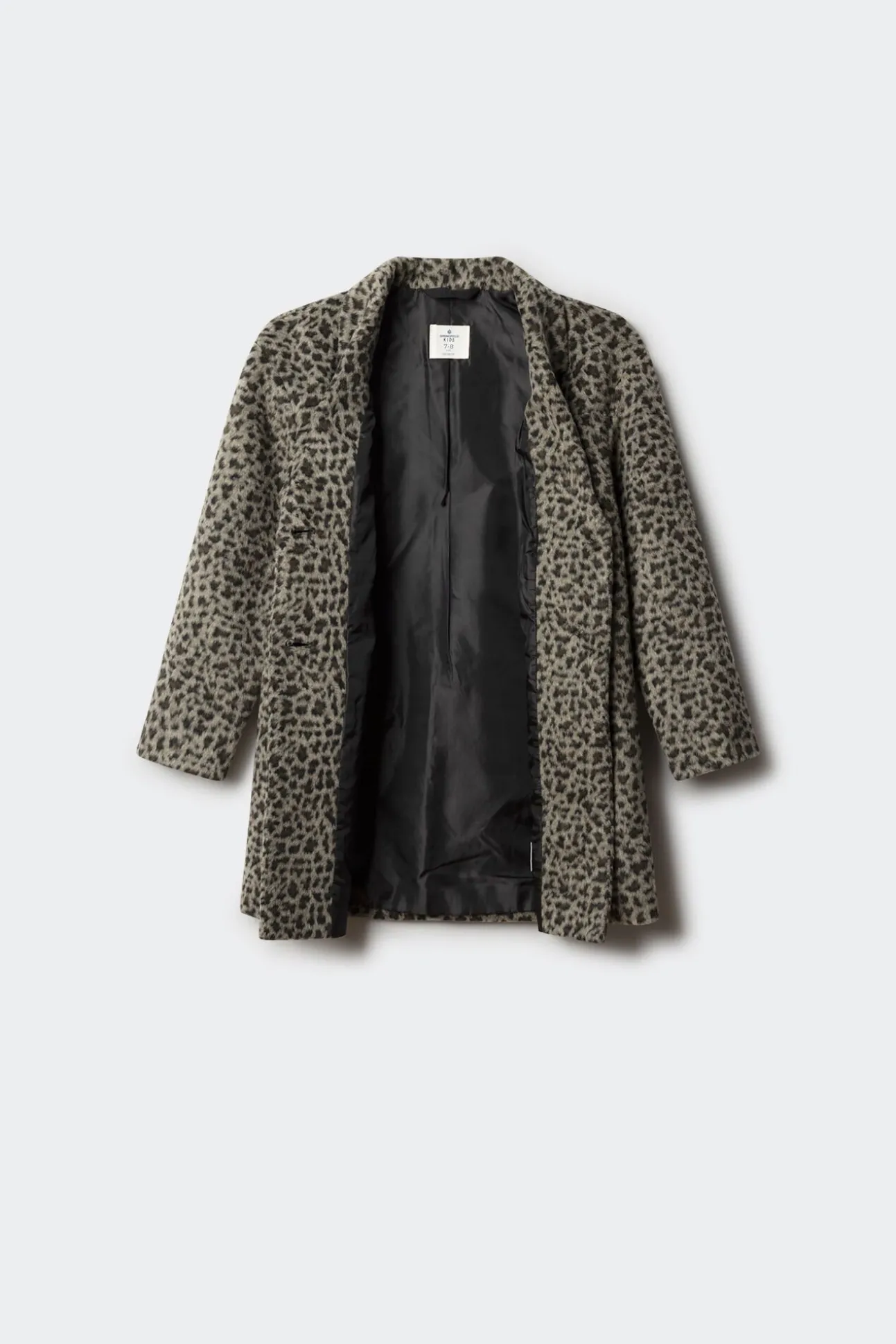 Sobretudo estampado animal para meninas