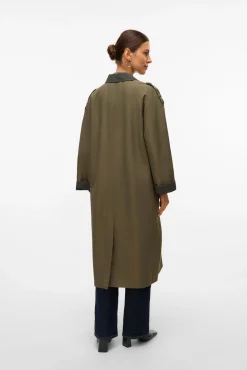 Sobretudo longo gabardina