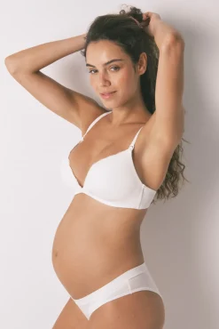 Soutien branco canelado CHARMING para maternity
