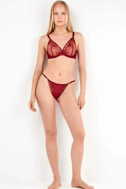Soutien de renda floral com efeito push-up