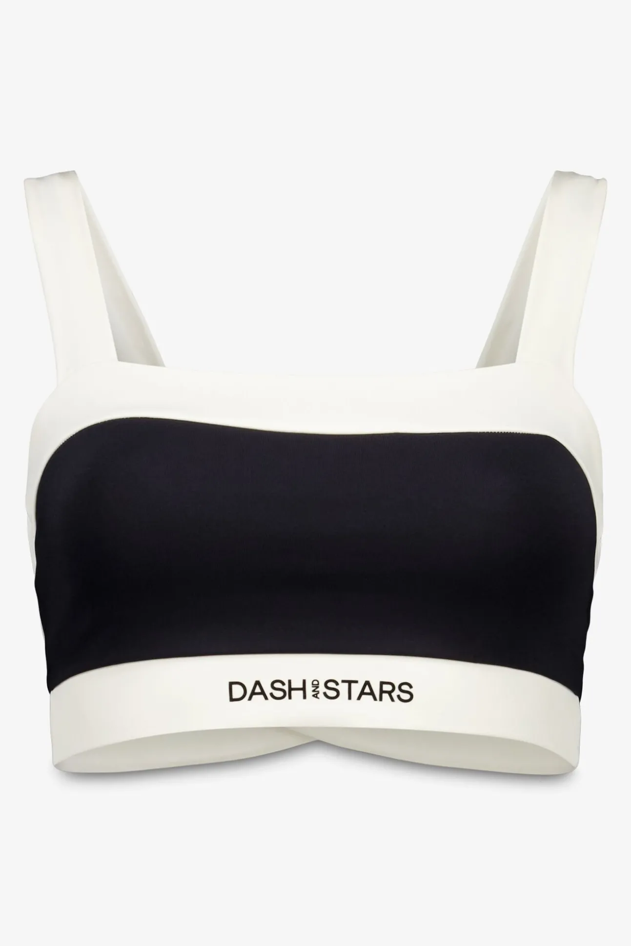 Soutien desportivo bandeau 4D Stretch em preto e branco