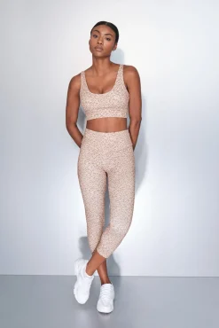 Soutien desportivo com estampa animal 4D STRETCH na cor branca