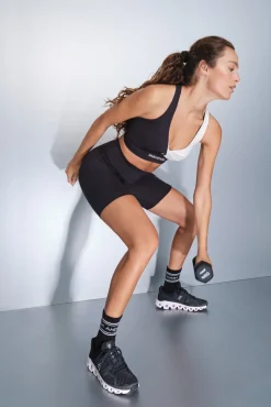 Soutien desportivo 4D Stretch preto e branco