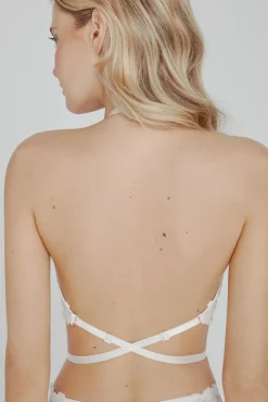 Soutien Ivette Bridal com alças multiposição e push-up em branco