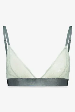Soutien triangular de renda verde NATURAL