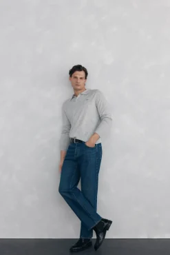 Suéter com gola Johnny em lã merino e cashmere