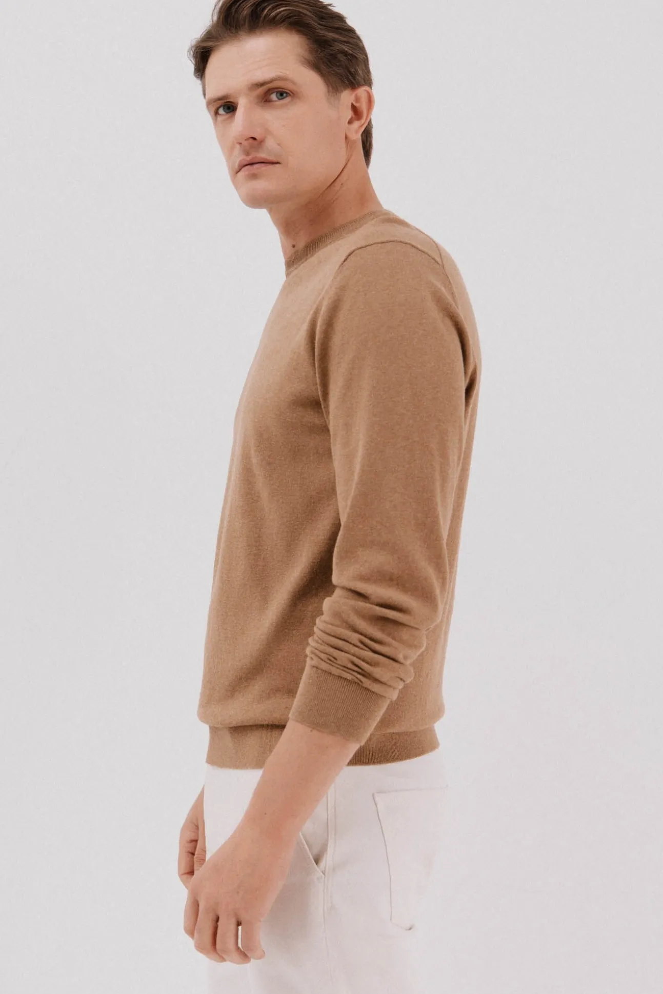 Suéter de cashmere de algodão