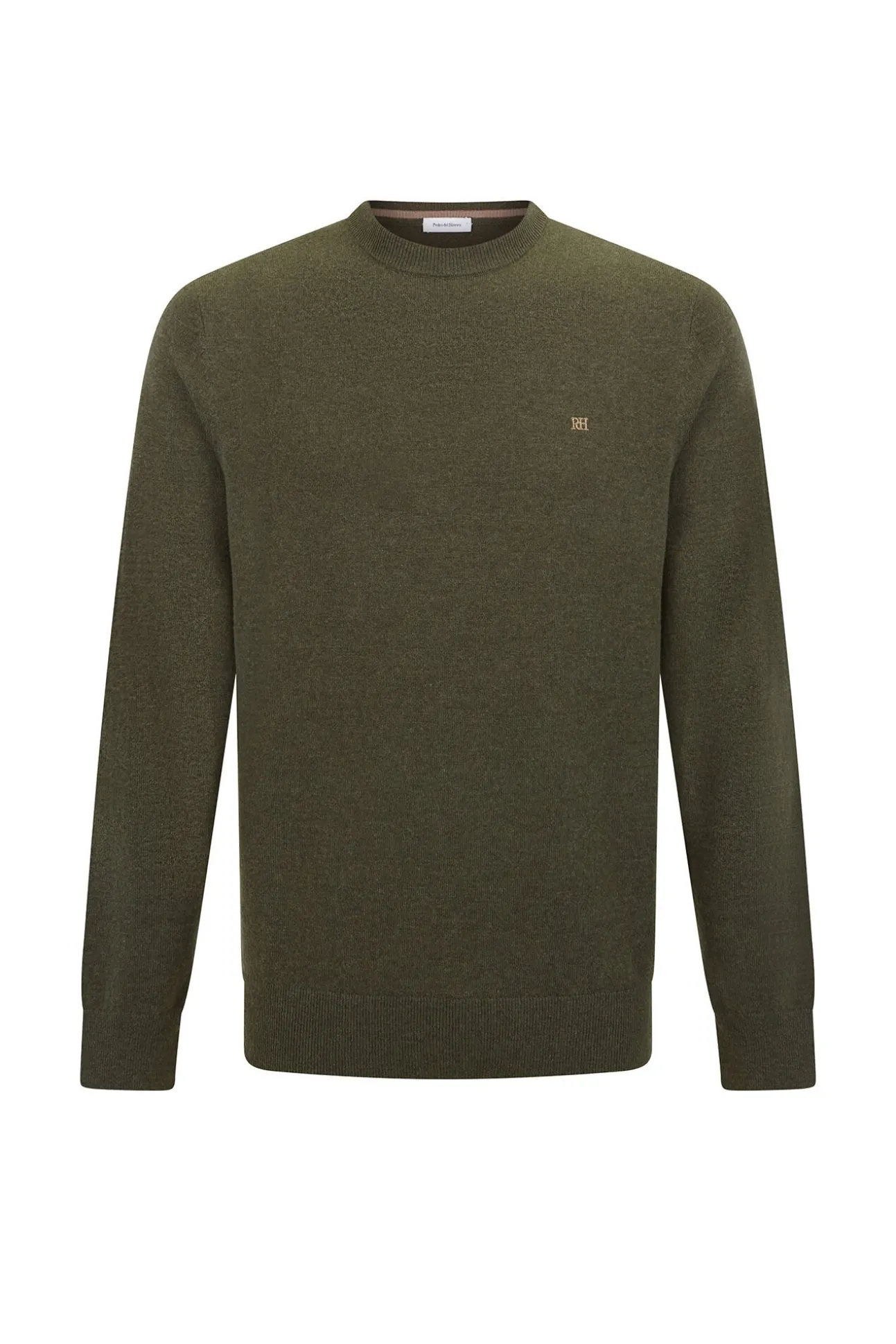 Suéter de gola caixa em lã merino e cashmere