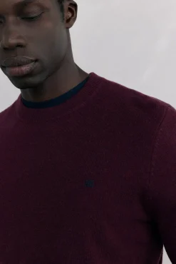 Suéter de gola caixa em lã merino e cashmere
