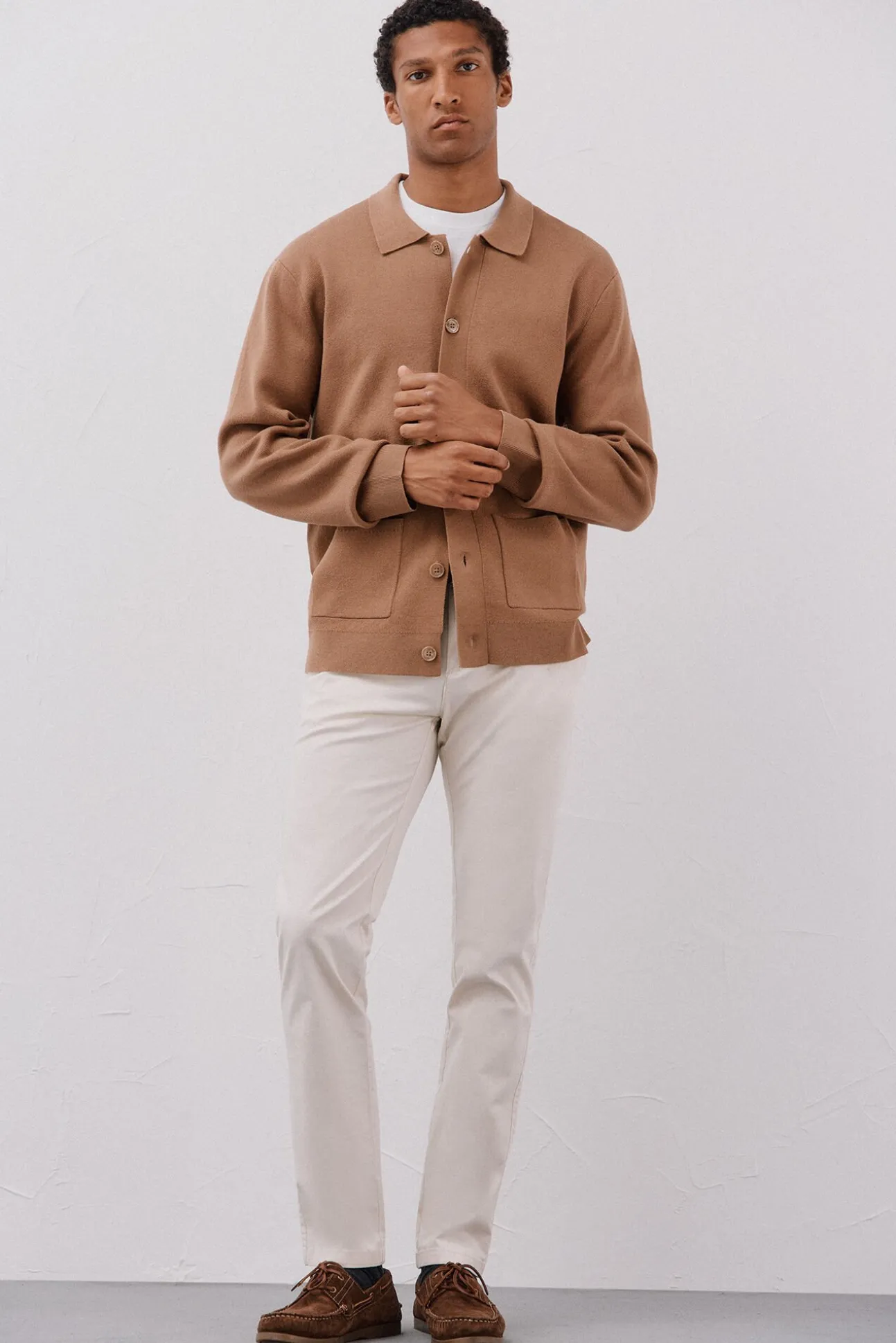 Suéter de sobrecamisa de algodão