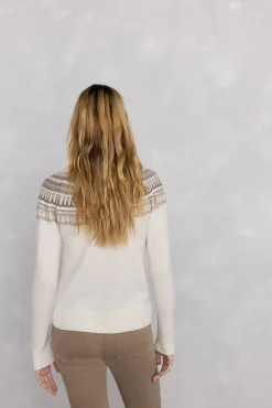 Suéter jacquard geométrico