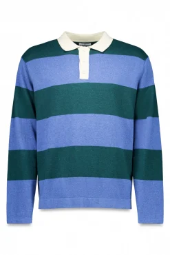 Suéter polo riscas largo