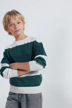 Suéter riscas básico para meninos