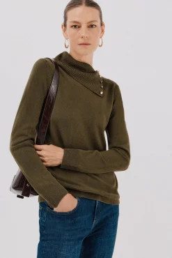 Sweater gola botões