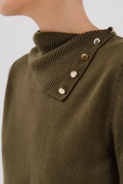 Sweater gola botões