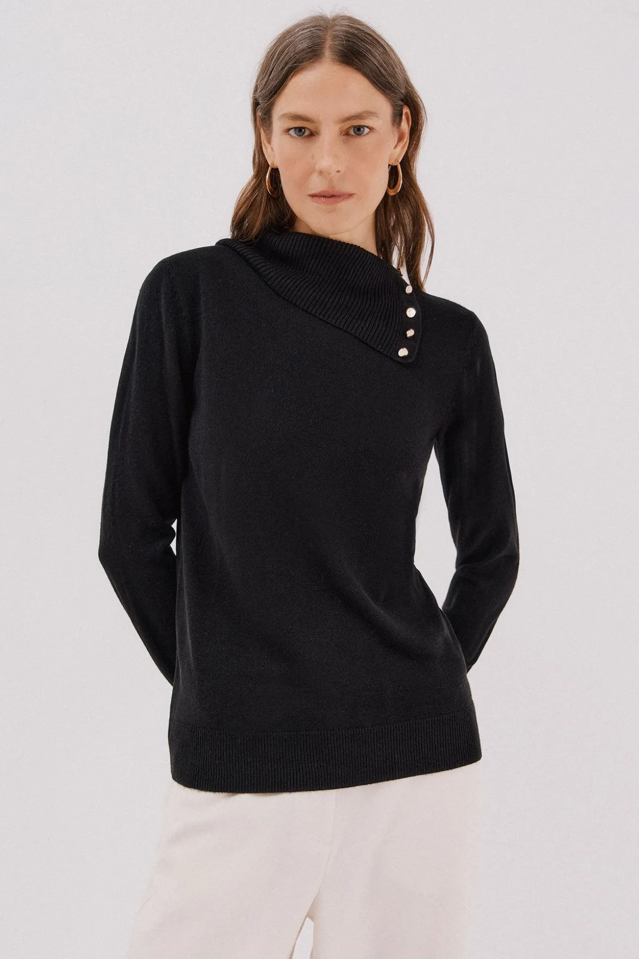 Sweater gola botões