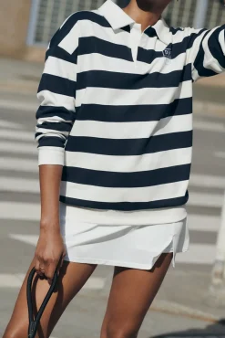 Sweatshirt 100% algodão com estampado riscas