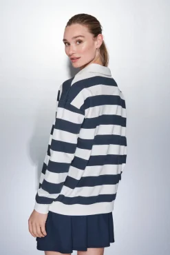 Sweatshirt 100% algodão com estampado riscas