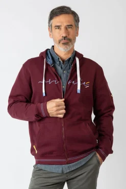 Sweatshirt aberto com capuz e bolsos