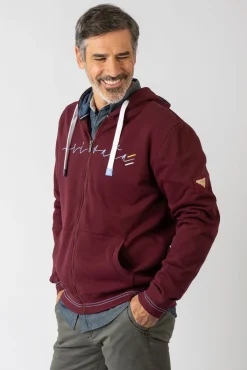 Sweatshirt aberto com capuz e bolsos