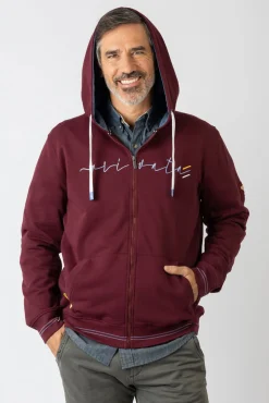 Sweatshirt aberto com capuz e bolsos