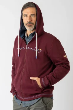 Sweatshirt aberto com capuz e bolsos