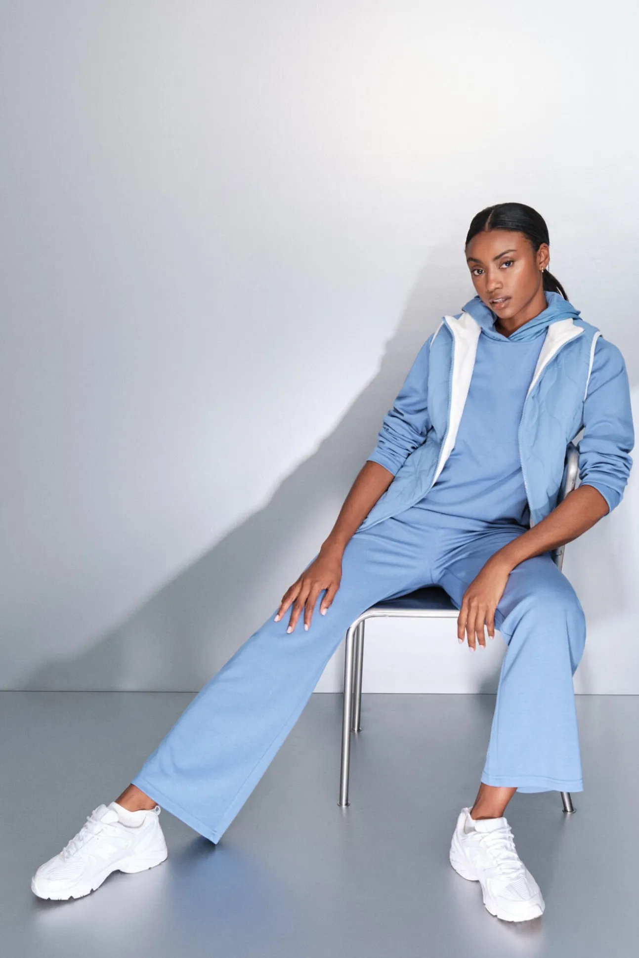 Sweatshirt azul com toque suave