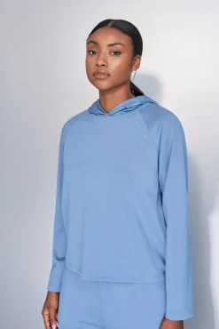 Sweatshirt azul com toque suave