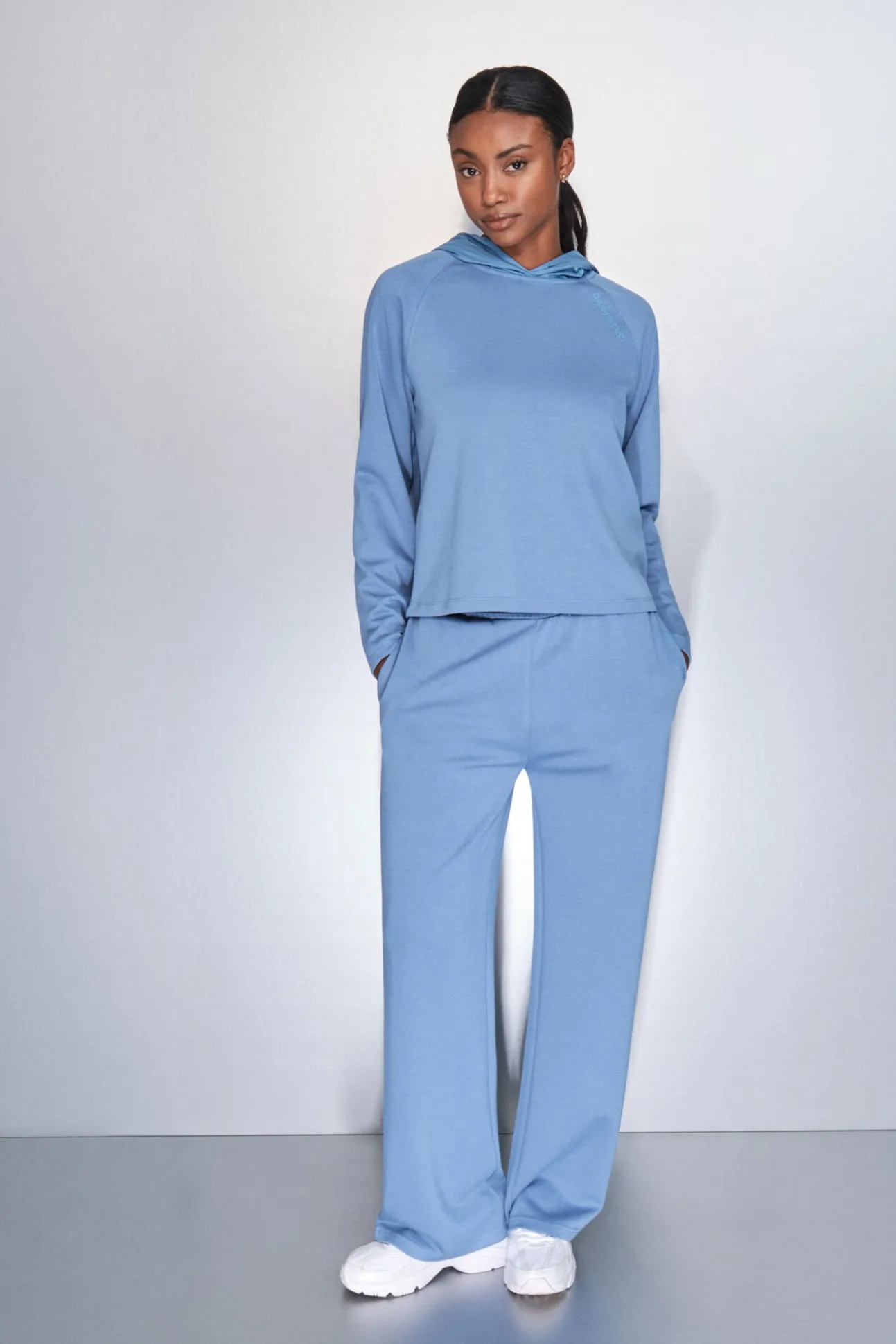 Sweatshirt azul com toque suave