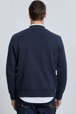 Sweatshirt azul marinho com 3 escudos