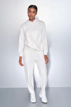 Sweatshirt branco drapeado