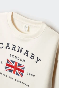 Sweatshirt com bandeira do Reino Unido para meninas
