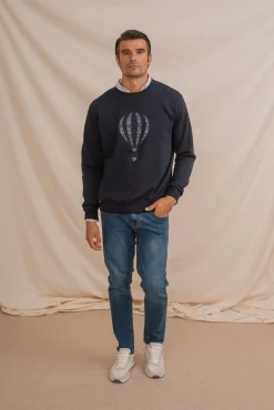 Sweatshirt com bordado frontal