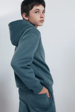 Sweatshirt com capuz aberto para menino