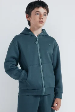 Sweatshirt com capuz aberto para menino