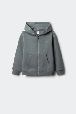 Sweatshirt com capuz aberto para menino