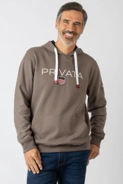 Sweatshirt com capuz e bolsos